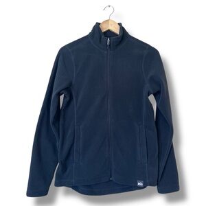 REI Fleece Jacket Black Light Wash Women’s Size S Designed in Washington